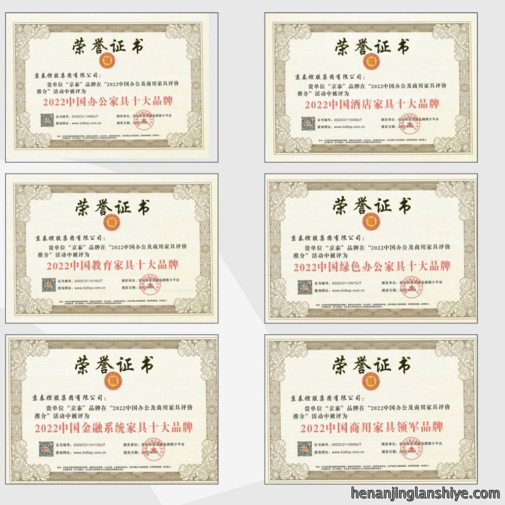 十大品牌证书